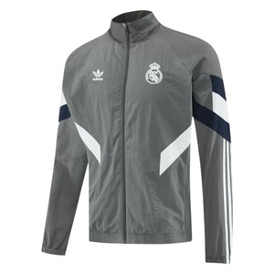 جاكيت ريال مدريد رمادي 2025/2026 - الجهة الخلفية